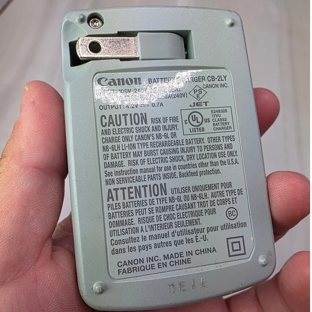 Canon CB-2LY Battery Charger‎ for NB-6L NB-6LH PowerShot Digital Cameras Grey S2